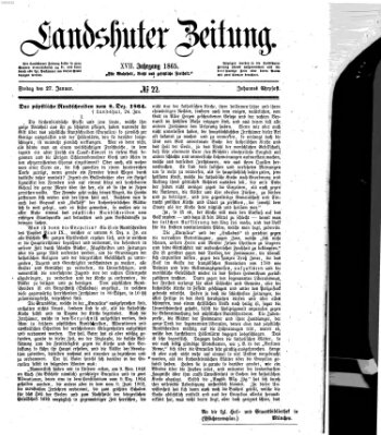 Landshuter Zeitung Freitag 27. Januar 1865