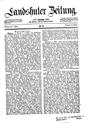 Landshuter Zeitung Dienstag 7. März 1865