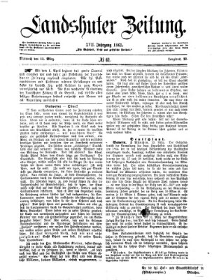 Landshuter Zeitung Mittwoch 15. März 1865