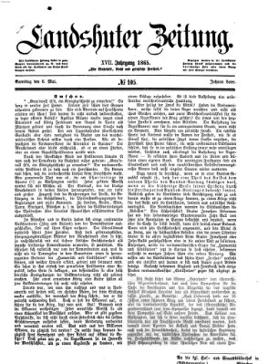 Landshuter Zeitung Samstag 6. Mai 1865