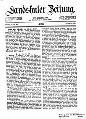 Landshuter Zeitung Dienstag 16. Mai 1865