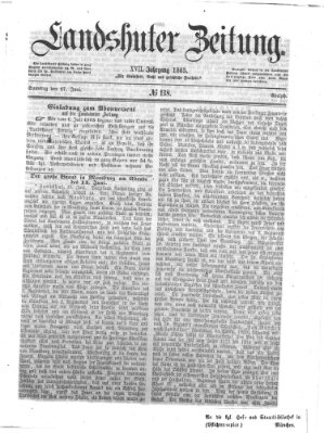Landshuter Zeitung Samstag 17. Juni 1865