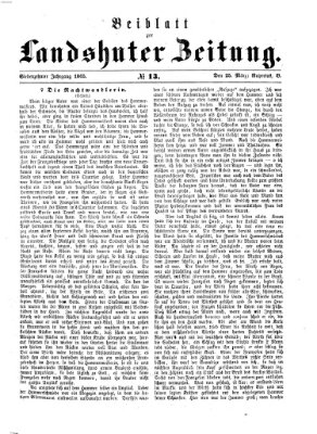 Landshuter Zeitung Samstag 25. März 1865
