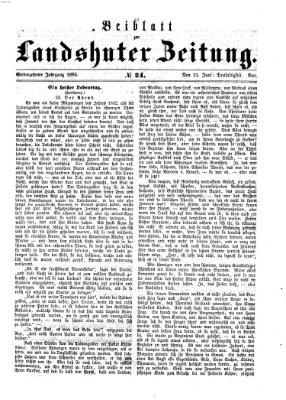 Landshuter Zeitung Sonntag 11. Juni 1865
