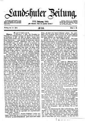 Landshuter Zeitung Dienstag 11. Juli 1865