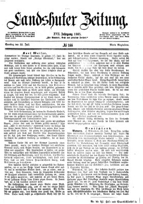 Landshuter Zeitung Samstag 22. Juli 1865