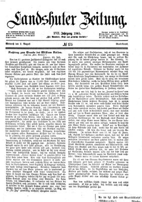 Landshuter Zeitung Mittwoch 2. August 1865