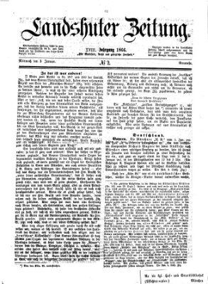 Landshuter Zeitung Mittwoch 3. Januar 1866