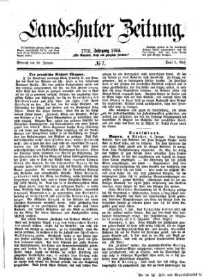Landshuter Zeitung Mittwoch 10. Januar 1866