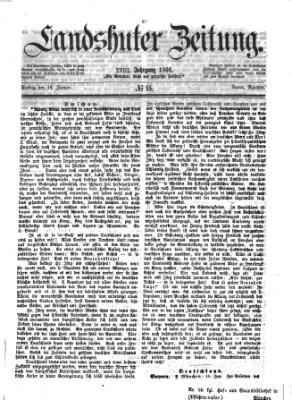 Landshuter Zeitung Freitag 19. Januar 1866