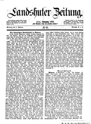 Landshuter Zeitung Sonntag 4. Februar 1866