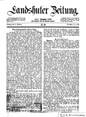 Landshuter Zeitung Dienstag 6. Februar 1866