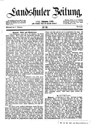 Landshuter Zeitung Mittwoch 7. Februar 1866