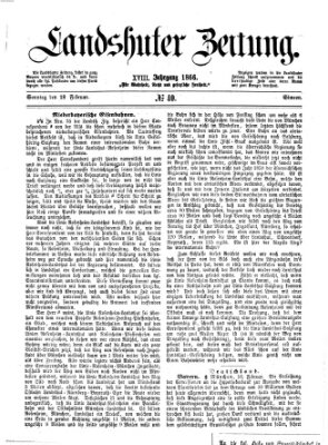 Landshuter Zeitung Sonntag 18. Februar 1866