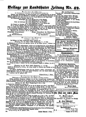 Landshuter Zeitung Mittwoch 21. Februar 1866