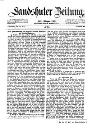 Landshuter Zeitung Donnerstag 15. März 1866