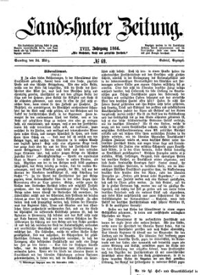 Landshuter Zeitung Samstag 24. März 1866
