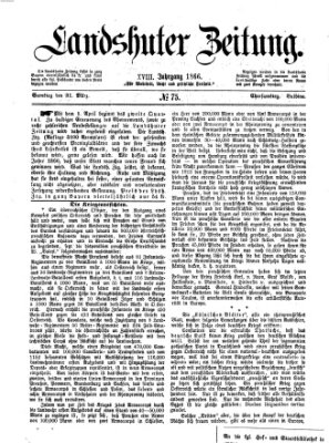 Landshuter Zeitung Samstag 31. März 1866