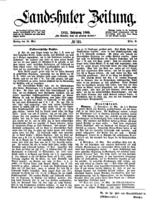 Landshuter Zeitung Freitag 18. Mai 1866