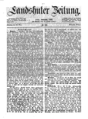 Landshuter Zeitung Dienstag 22. Mai 1866