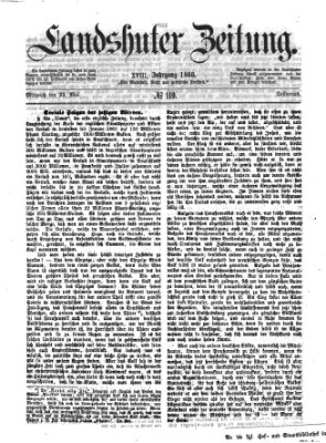 Landshuter Zeitung Mittwoch 23. Mai 1866