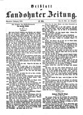 Landshuter Zeitung Sonntag 20. Mai 1866