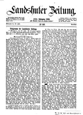 Landshuter Zeitung Mittwoch 18. Juli 1866
