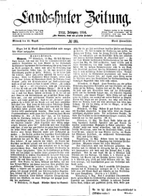 Landshuter Zeitung Mittwoch 15. August 1866