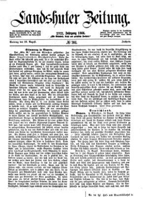 Landshuter Zeitung Sonntag 26. August 1866
