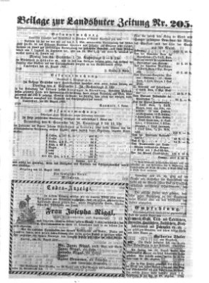 Landshuter Zeitung Dienstag 28. August 1866