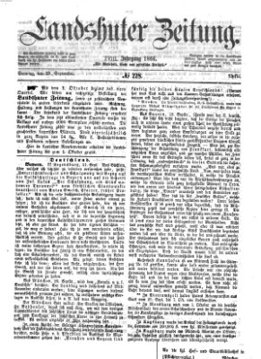 Landshuter Zeitung Sonntag 23. September 1866