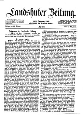 Landshuter Zeitung Freitag 19. Oktober 1866