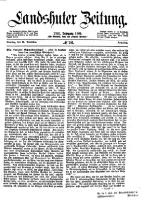 Landshuter Zeitung Sonntag 25. November 1866