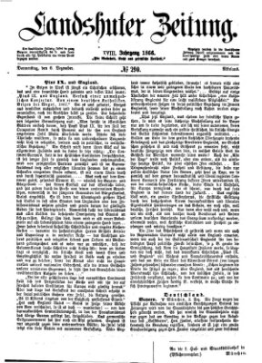 Landshuter Zeitung Donnerstag 6. Dezember 1866