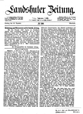Landshuter Zeitung Dienstag 18. Dezember 1866