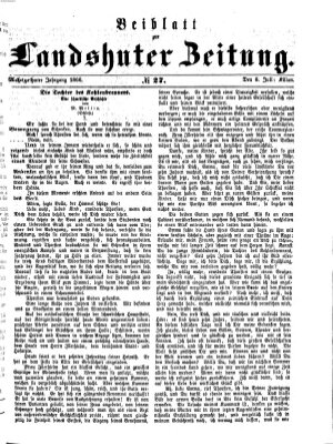 Landshuter Zeitung Sonntag 8. Juli 1866