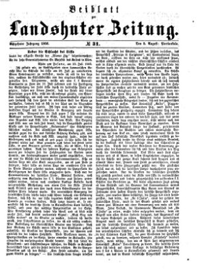 Landshuter Zeitung Sonntag 5. August 1866
