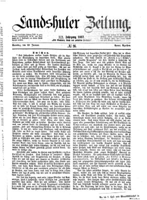 Landshuter Zeitung Samstag 19. Januar 1867