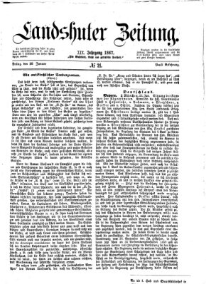 Landshuter Zeitung Freitag 25. Januar 1867