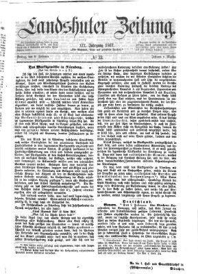Landshuter Zeitung Freitag 8. Februar 1867