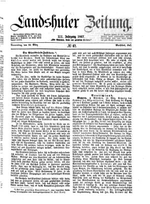 Landshuter Zeitung Donnerstag 14. März 1867