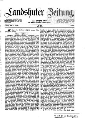 Landshuter Zeitung Dienstag 19. März 1867