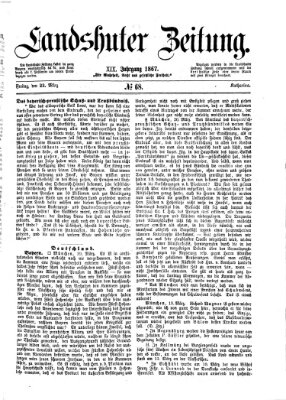 Landshuter Zeitung Freitag 22. März 1867