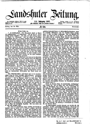 Landshuter Zeitung Freitag 10. Mai 1867