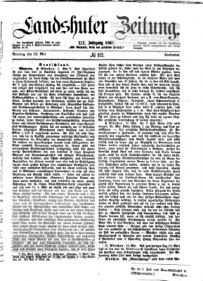 Landshuter Zeitung Sonntag 12. Mai 1867