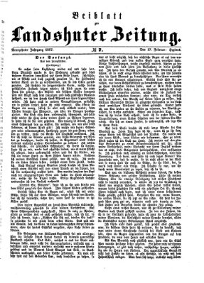 Landshuter Zeitung Sonntag 17. Februar 1867