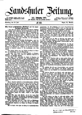 Landshuter Zeitung Samstag 13. Juli 1867