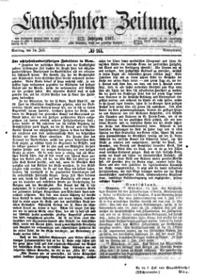 Landshuter Zeitung Sonntag 14. Juli 1867