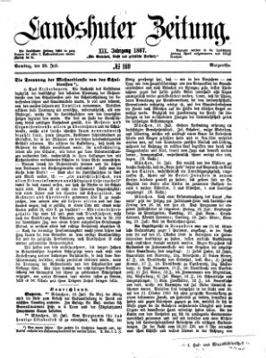 Landshuter Zeitung Samstag 20. Juli 1867