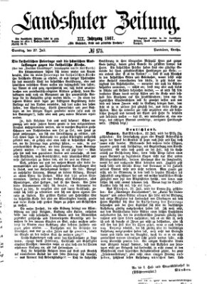 Landshuter Zeitung Samstag 27. Juli 1867